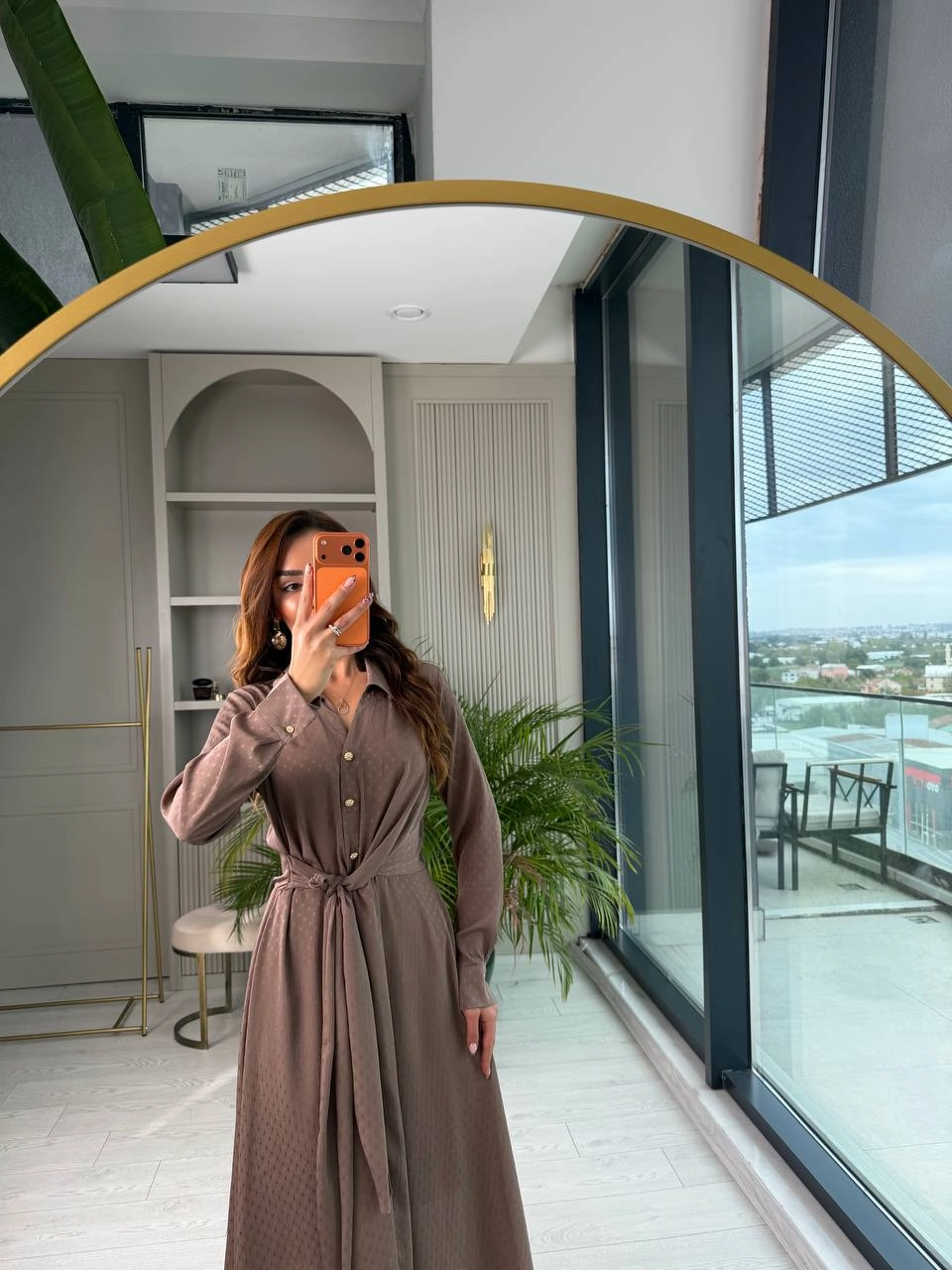 Vizon%20Bel%20Bağlama%20Detaylı%20Lüks%20Şifon%20Elbise