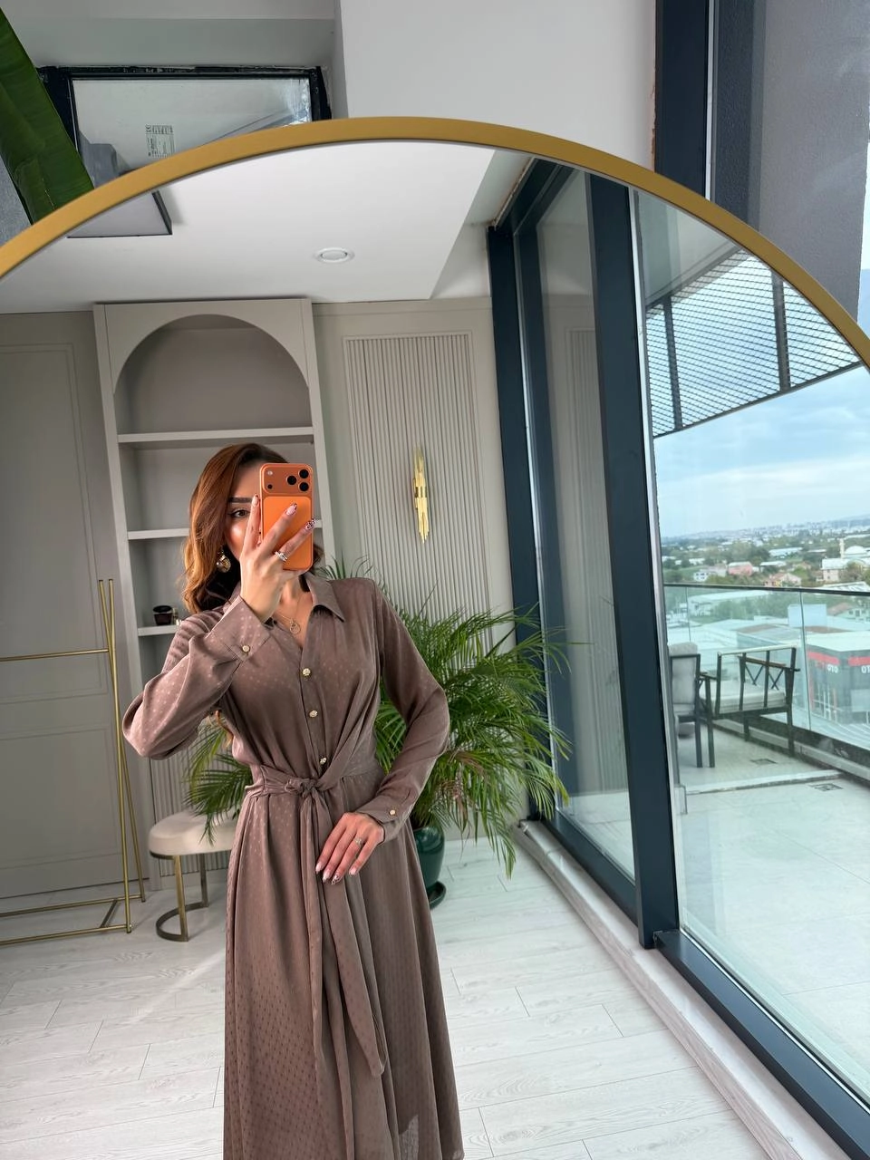 Vizon%20Bel%20Bağlama%20Detaylı%20Lüks%20Şifon%20Elbise