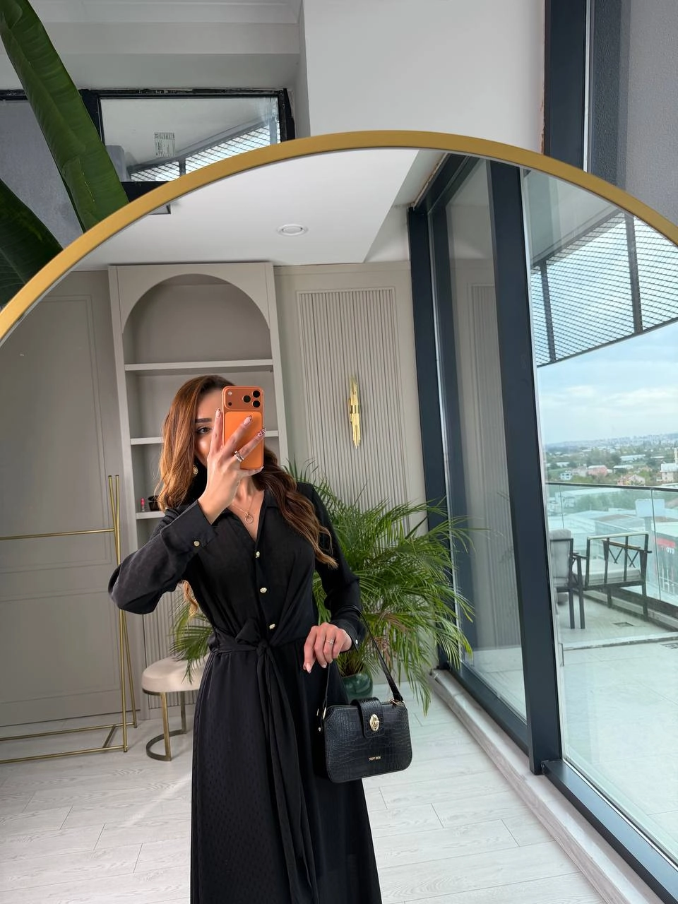 Siyah%20Bel%20Bağlama%20Detaylı%20Lüks%20Şifon%20Elbise