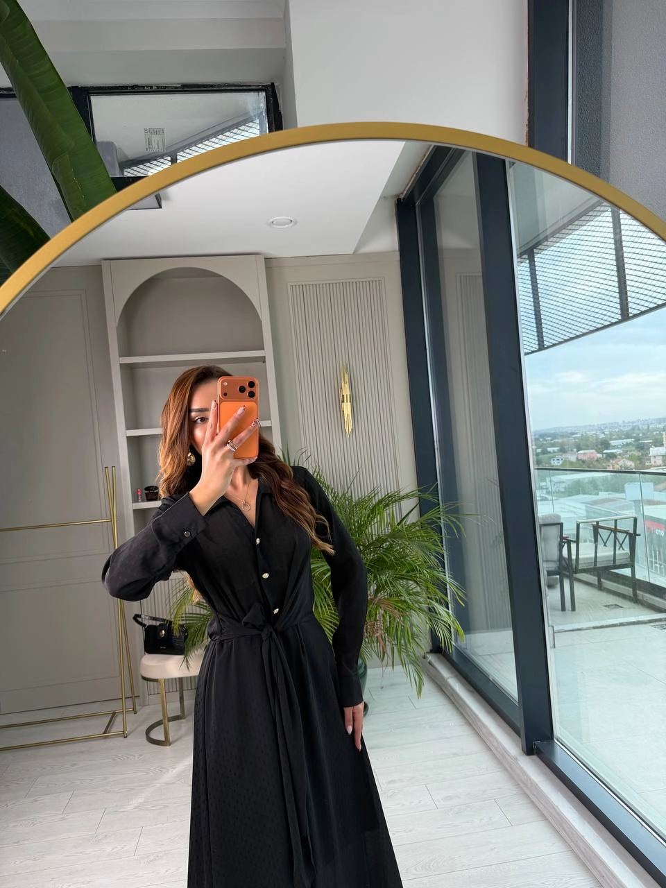 Siyah%20Bel%20Bağlama%20Detaylı%20Lüks%20Şifon%20Elbise