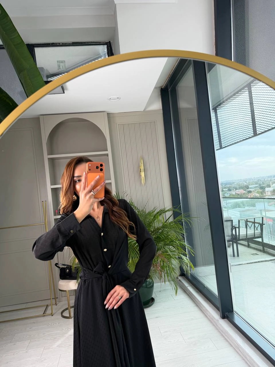 Siyah%20Bel%20Bağlama%20Detaylı%20Lüks%20Şifon%20Elbise