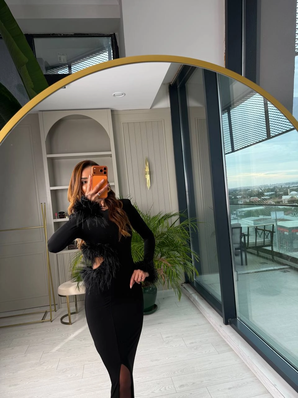 Tasarım%20Otriş%20Pencere%20Detaylı%20Likralı%20Kalem%20Elbise