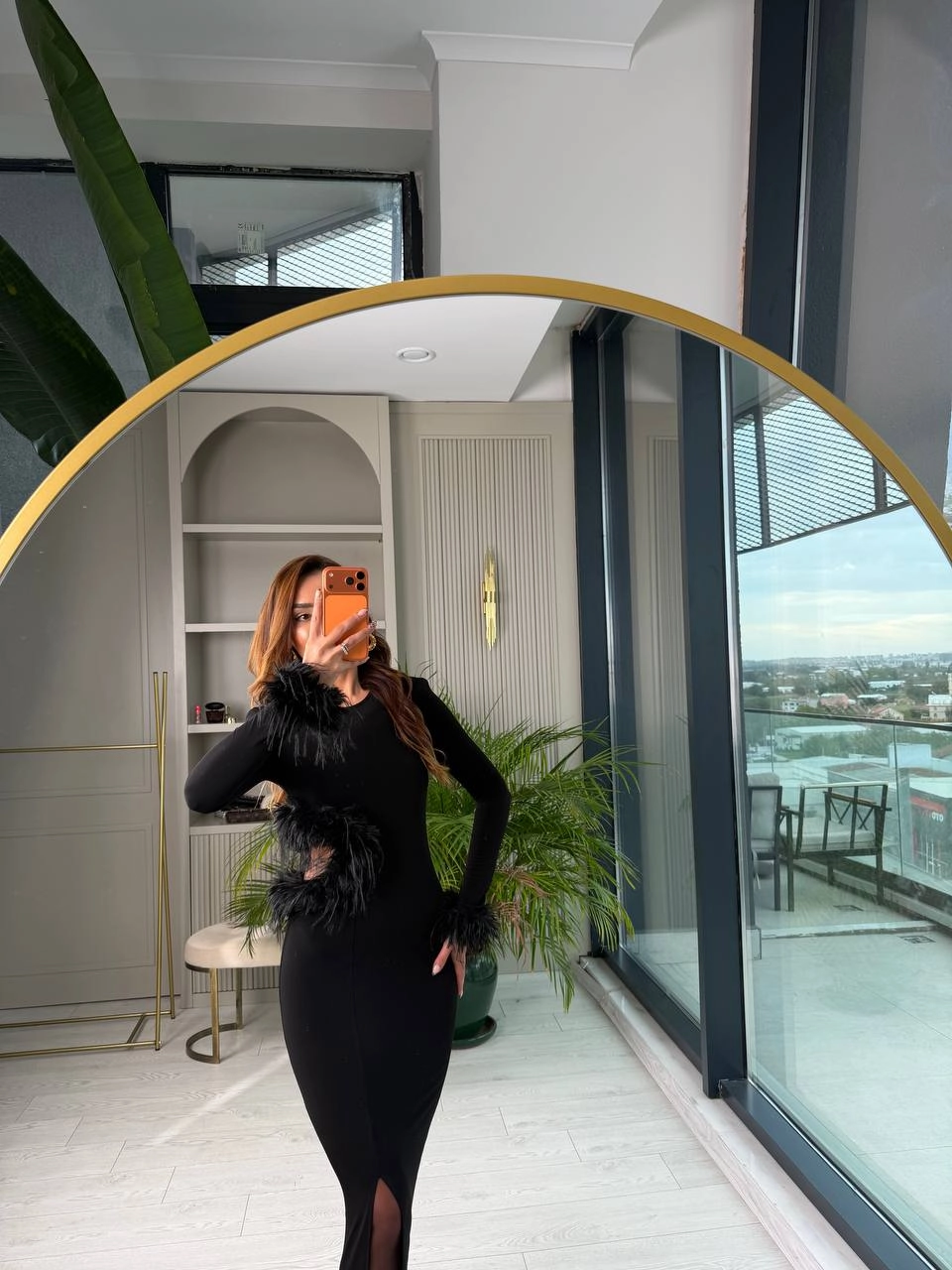 Tasarım%20Otriş%20Pencere%20Detaylı%20Likralı%20Kalem%20Elbise