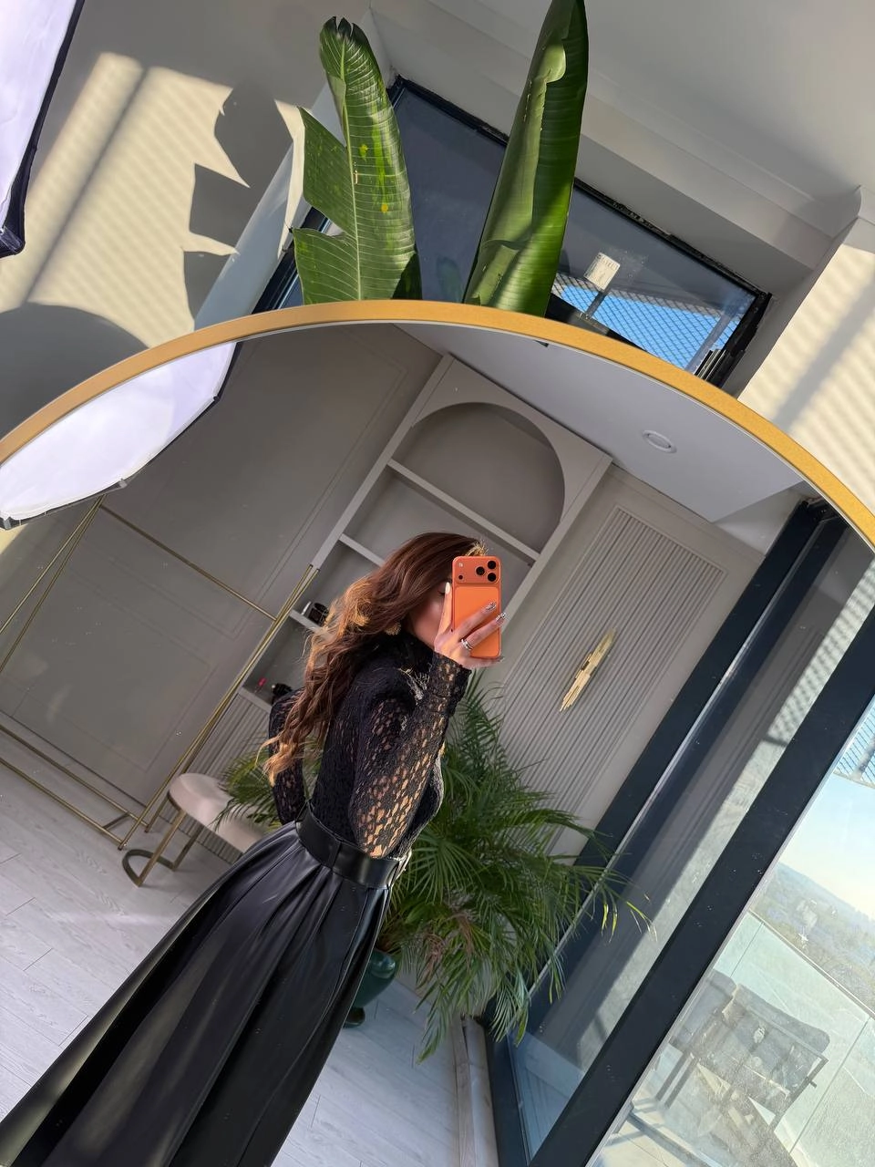 Siyah%20Kemerli%20Etek%20Kısmı%20Deri%20Elbise