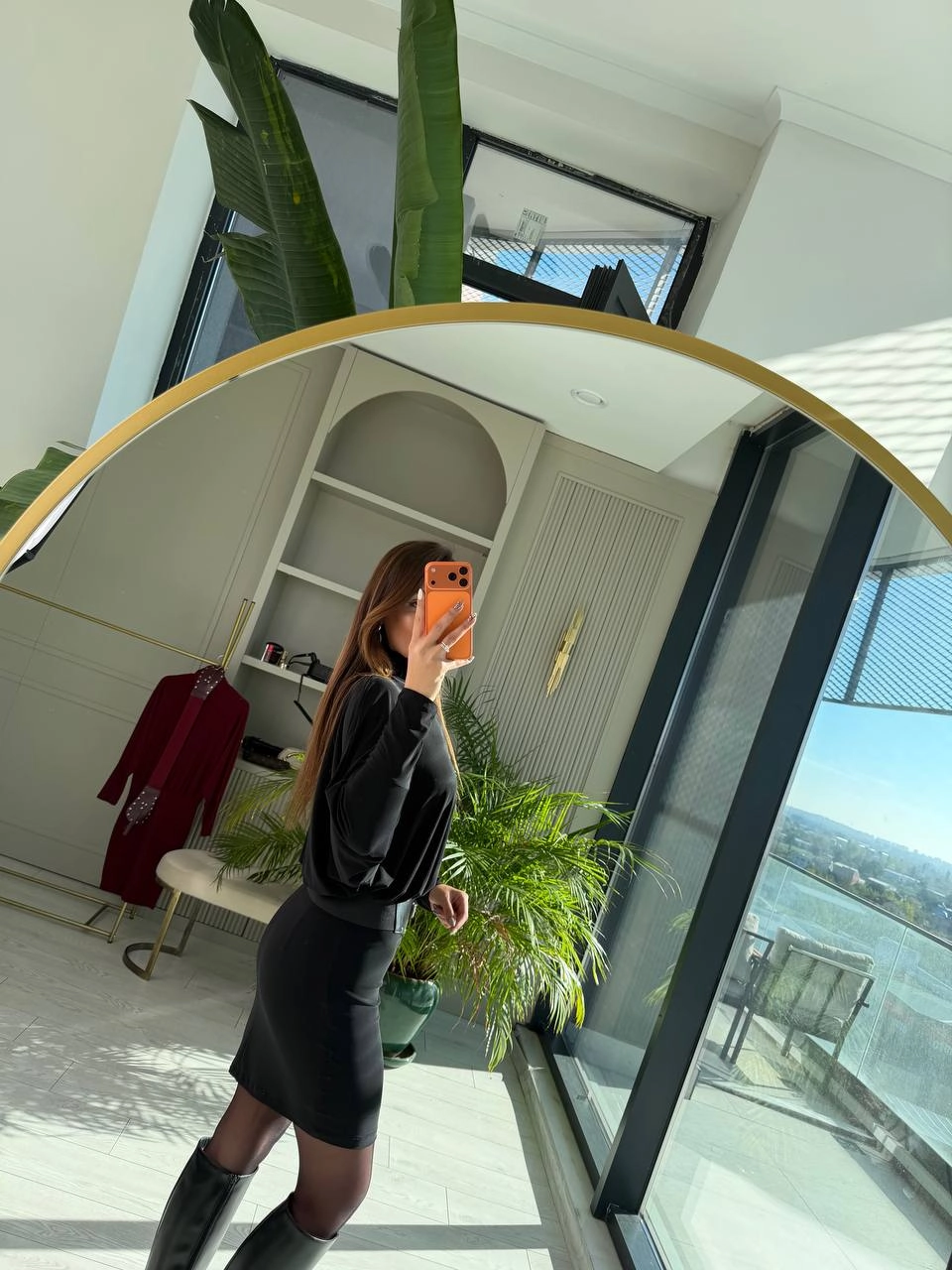 Siyah%20Kemerli%20Astarlı%20Yarasa%20Kol%20Elbise