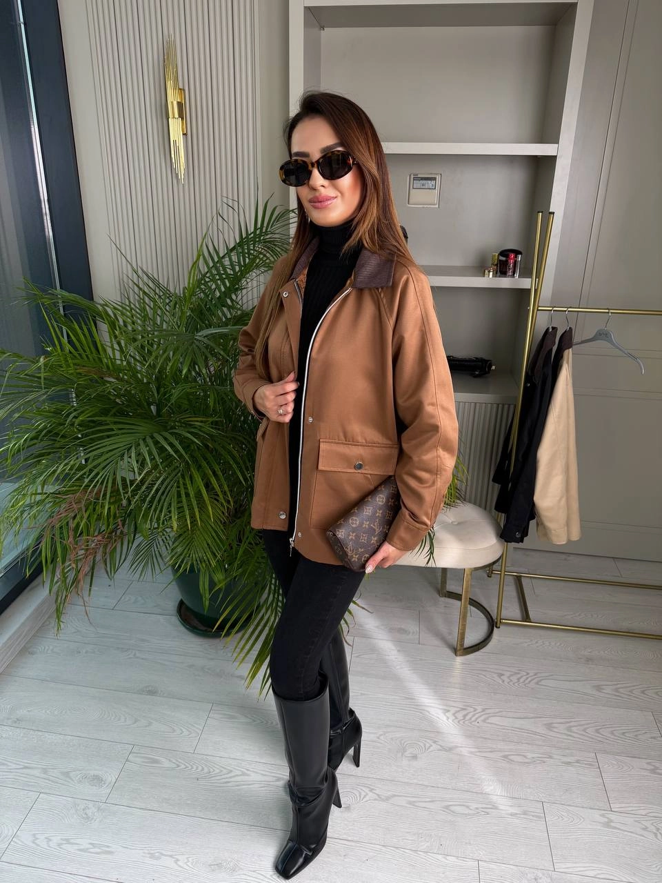 Kahverengi%20Astarlı%20Fitilli%20Yaka%20Ceket