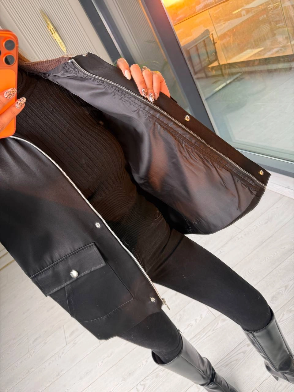 Siyah%20Astarlı%20Fitilli%20Yaka%20Ceket