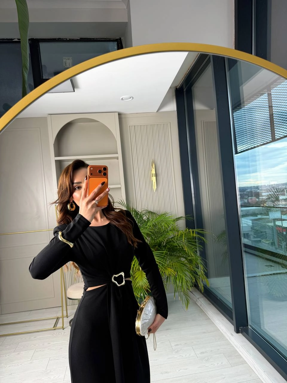 Siyah%20Bel%20Detay%20Zara%20Model%20Krep%20Kumaş%20Elbise