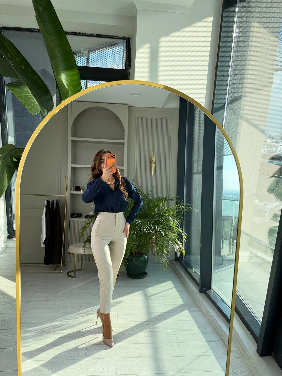 Bej%20Yüksek%20Bel%20Zara%20Kumaş%20Pantolon