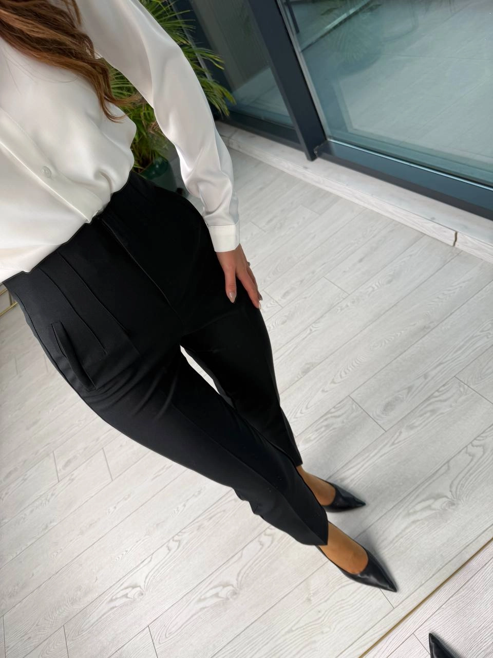 Siyah%20Yüksek%20Bel%20Zara%20Kumaş%20Pantolon