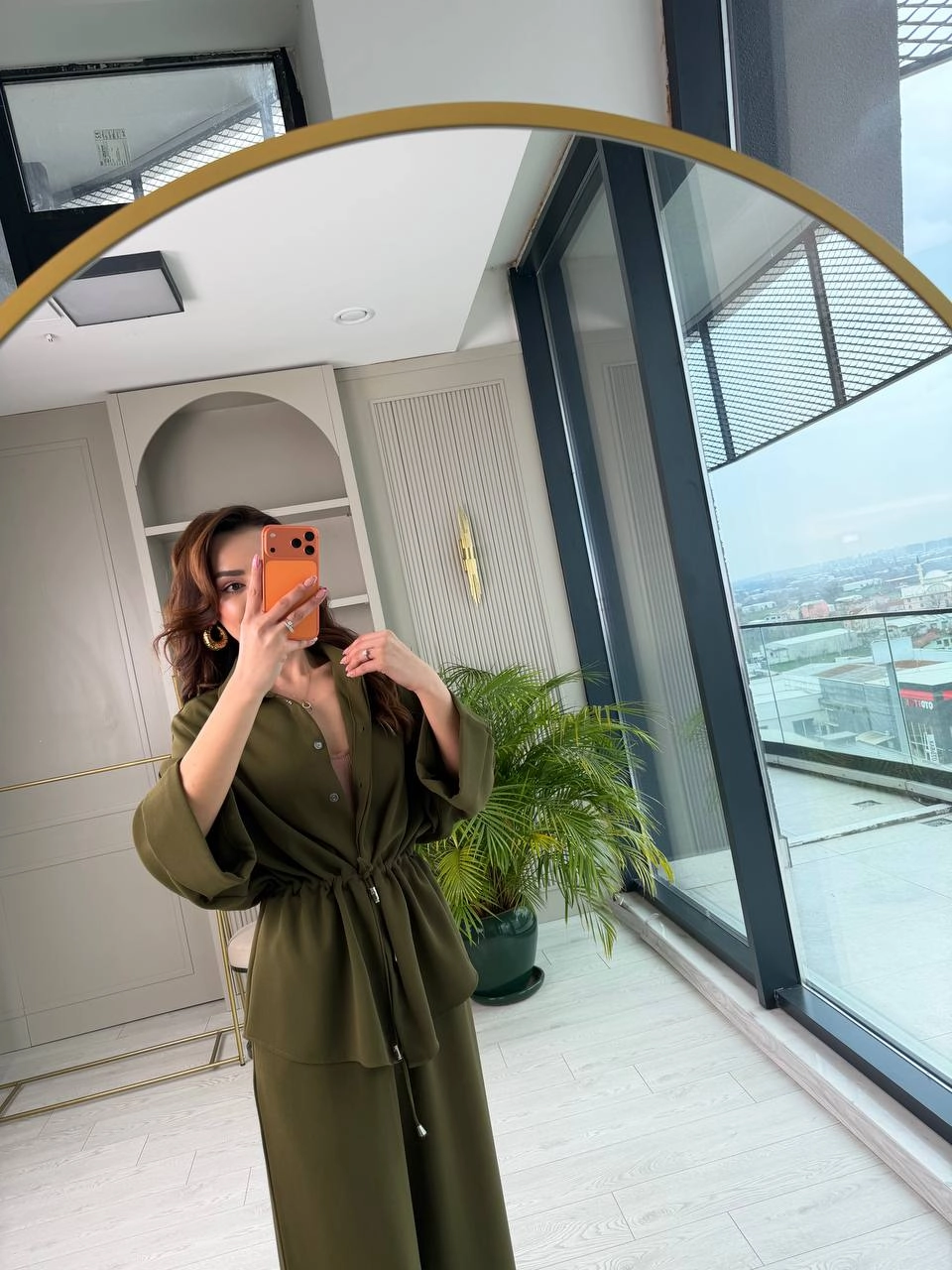 Haki%20Rengi%20İpekli%20Krep%20Kumaş%20Lüks%20Kalite%20Takım