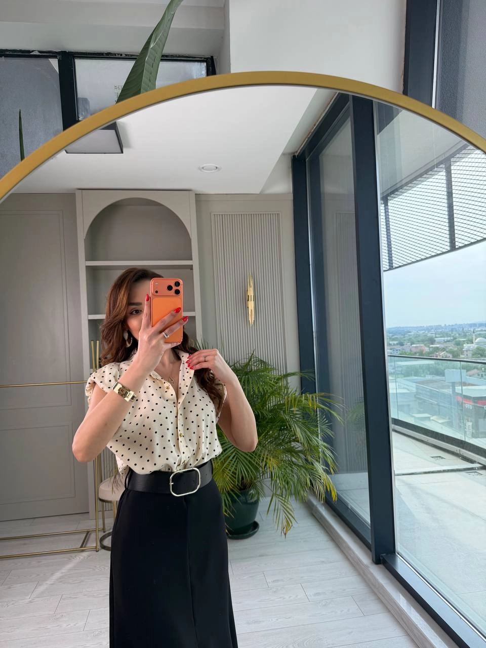 Siyah%20Kemerli%20Zara%20Model%20Puantiyeli%20Elbise