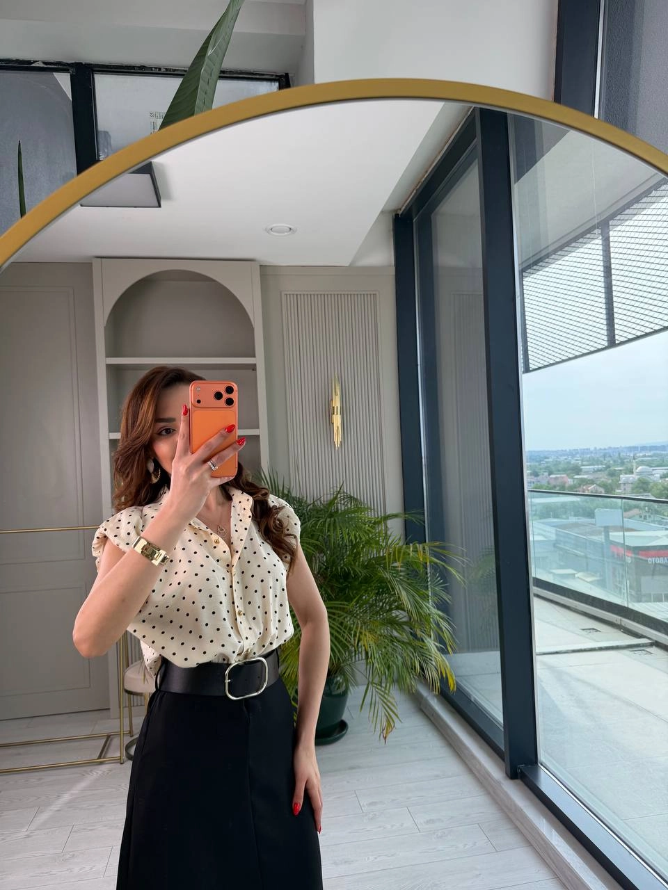 Siyah%20Kemerli%20Zara%20Model%20Puantiyeli%20Elbise
