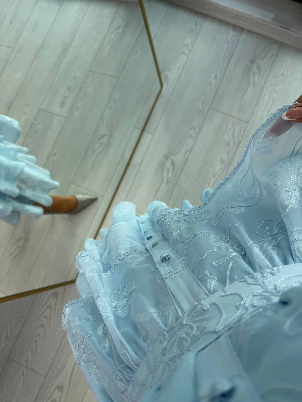 Tasarım%20Bebe%20Mavi%20Eteği%20Kat%20Kat%20Astarlı%20Elbise