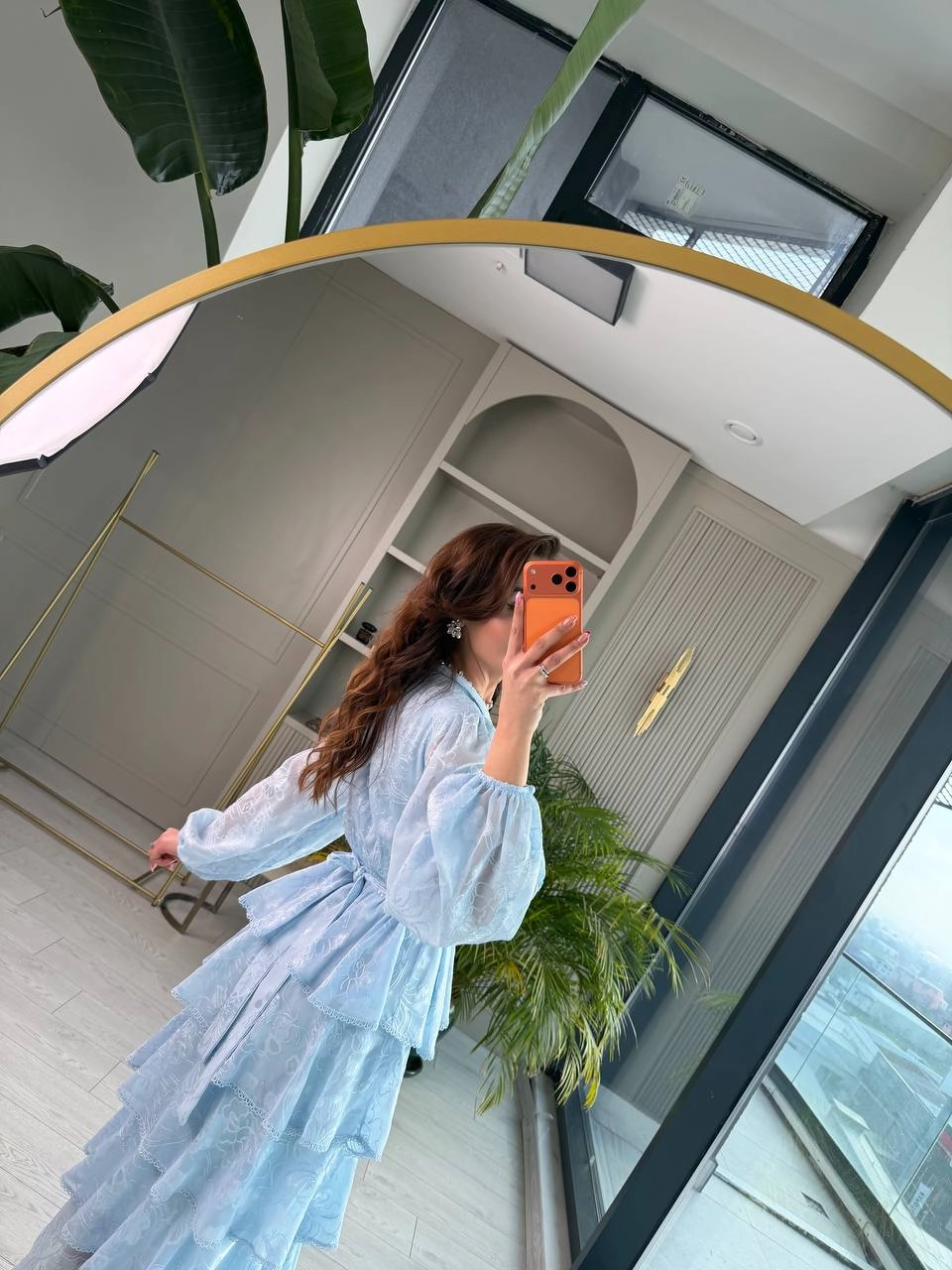 Tasarım%20Bebe%20Mavi%20Eteği%20Kat%20Kat%20Astarlı%20Elbise