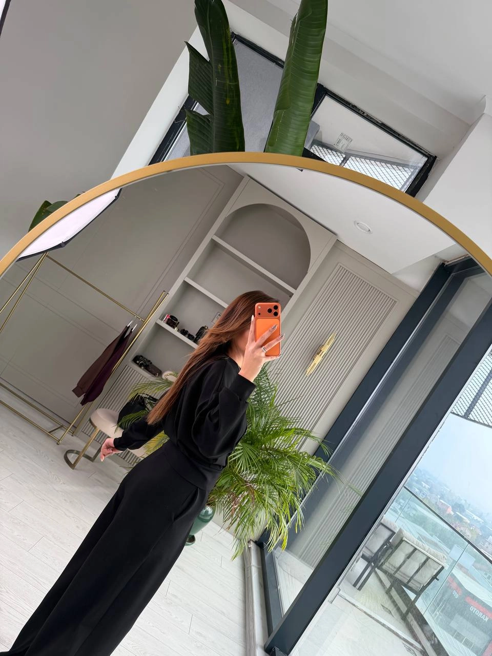 Siyah%20Oysho%20Kumaş%20Eşofman%20Takım