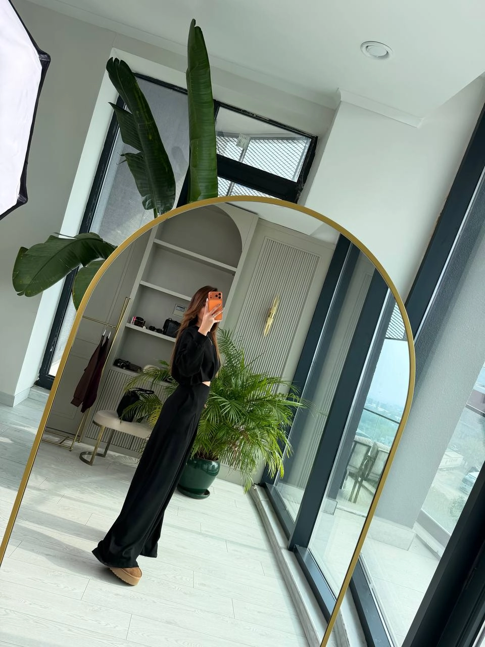 Siyah%20Oysho%20Kumaş%20Eşofman%20Takım