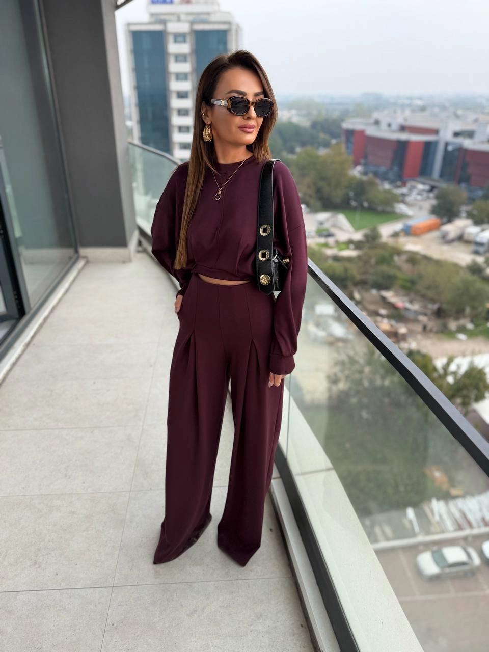 Mürdüm%20Oysho%20Kumaş%20Eşofman%20Takım