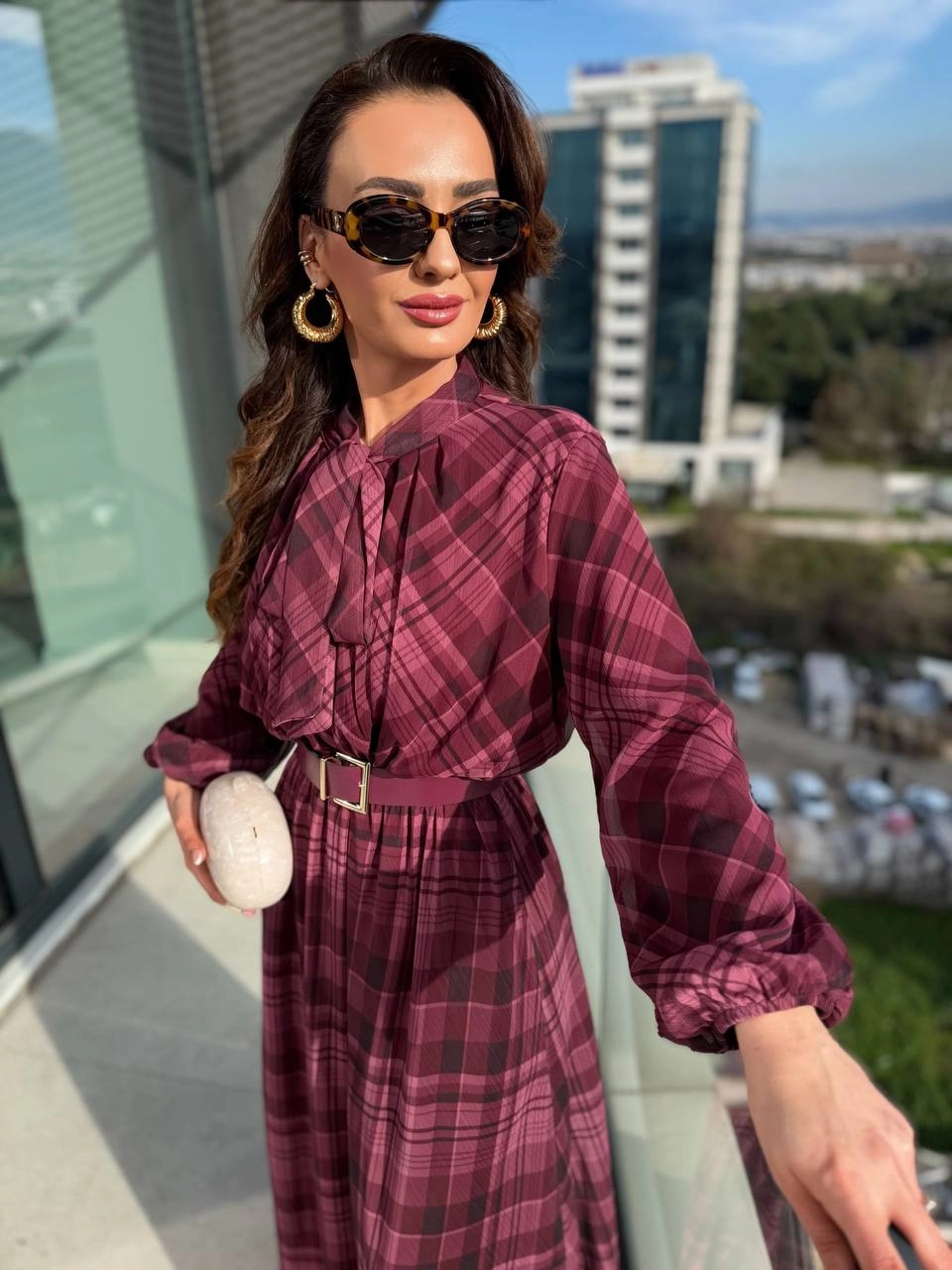 Bordo%20Full%20Astarlı%20Kemerli%20Lüks%20Kalite%20Şifon%20Elbise