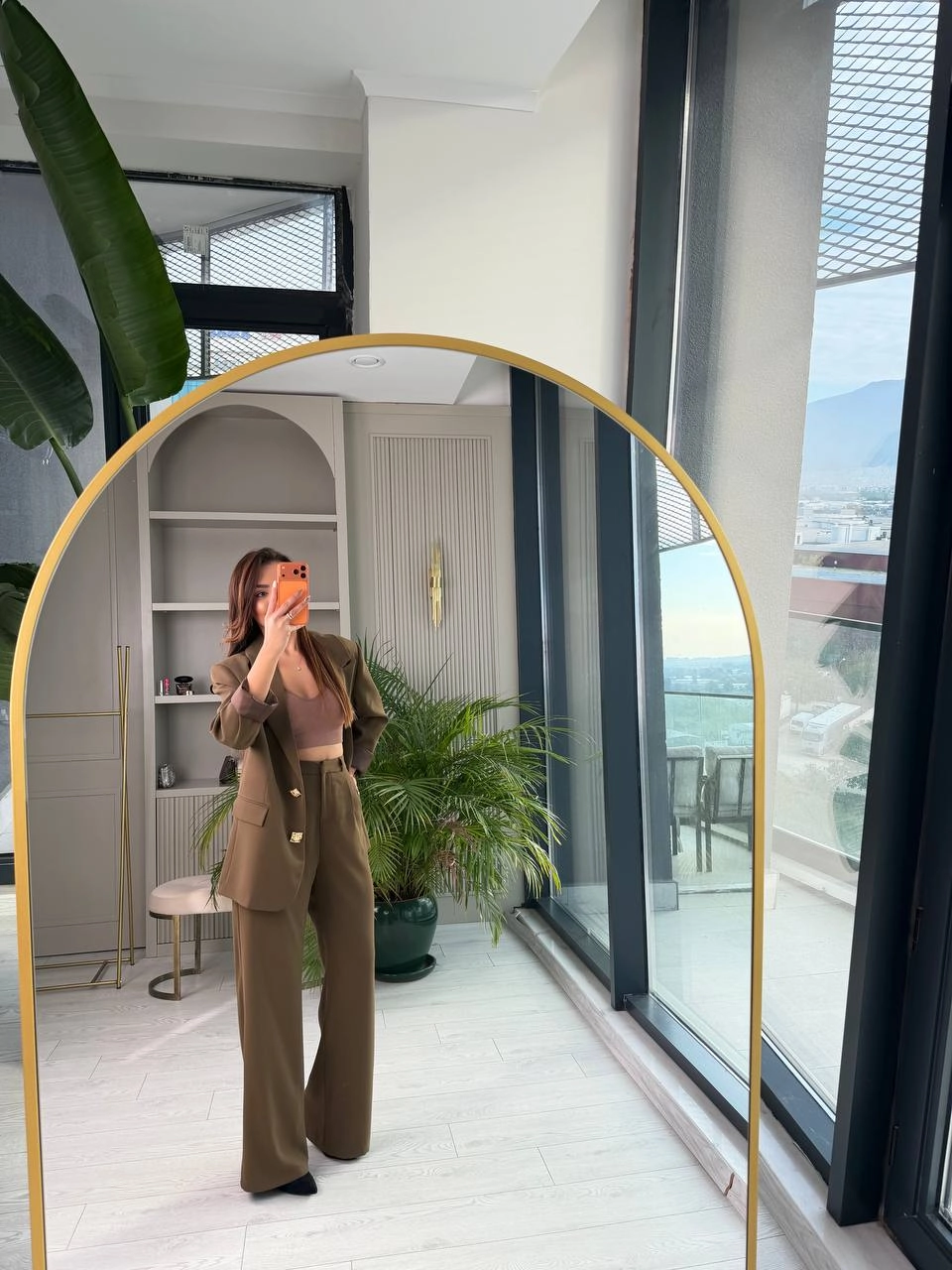 Haki%20Gold%20Düğmeli%20İthal%20Krep%20Kumaş%20Takım