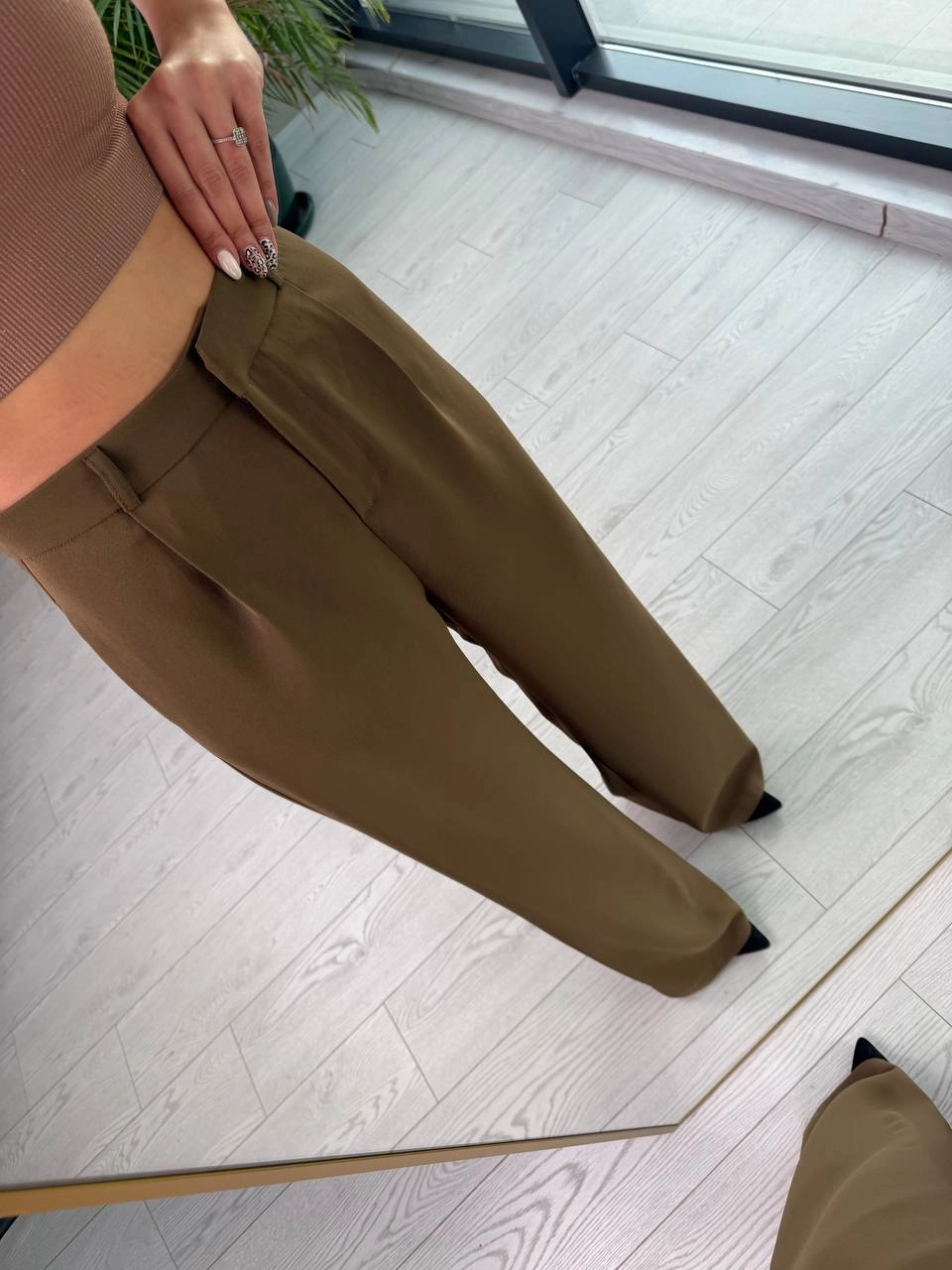 Haki%20Gold%20Düğmeli%20İthal%20Krep%20Kumaş%20Takım