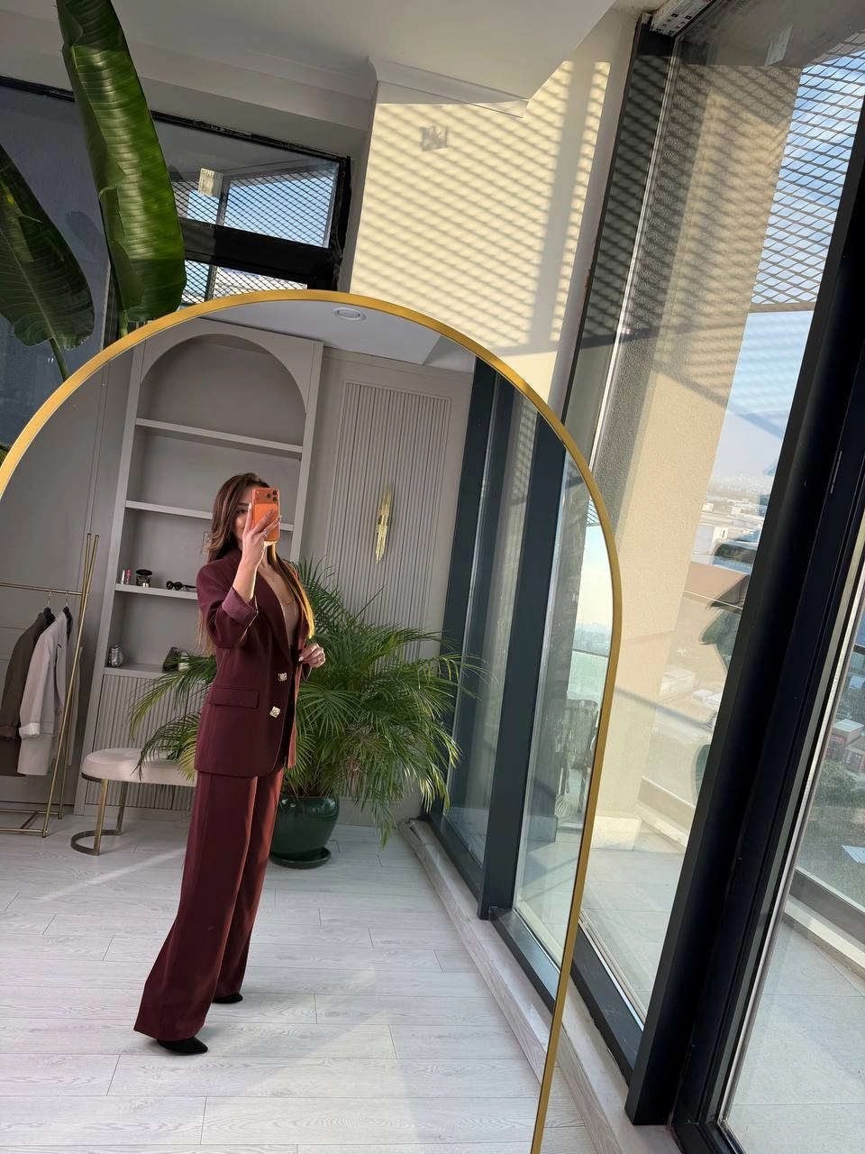 Bordo%20Gold%20Düğmeli%20İthal%20Krep%20Kumaş%20Takım