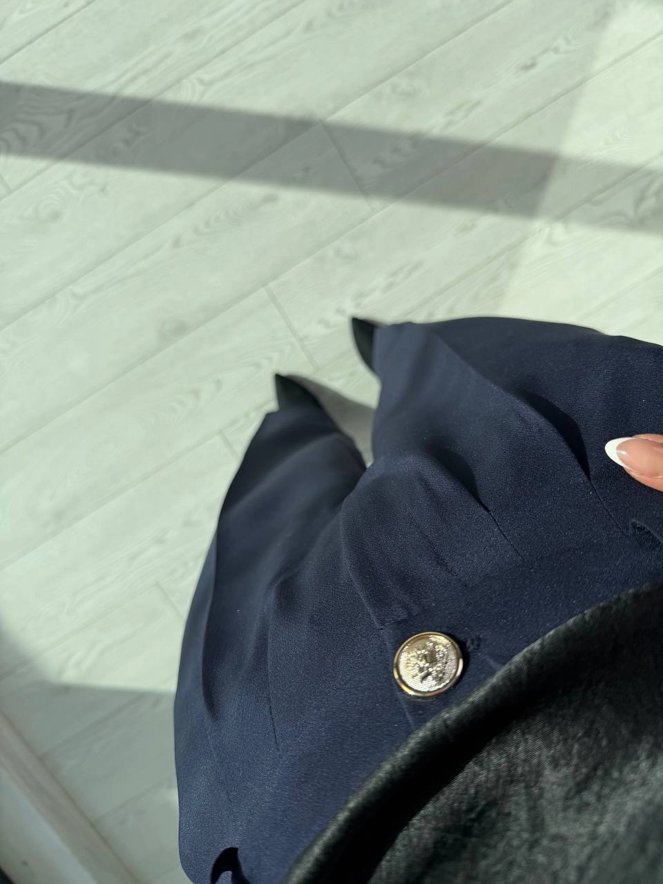 Lacivert%20Zara%20Palazzo%20Kumaş%20Pantolon