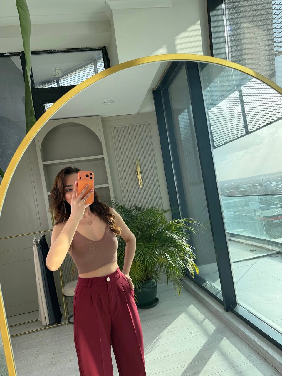 Bordo%20Zara%20Palazzo%20Kumaş%20Pantolon