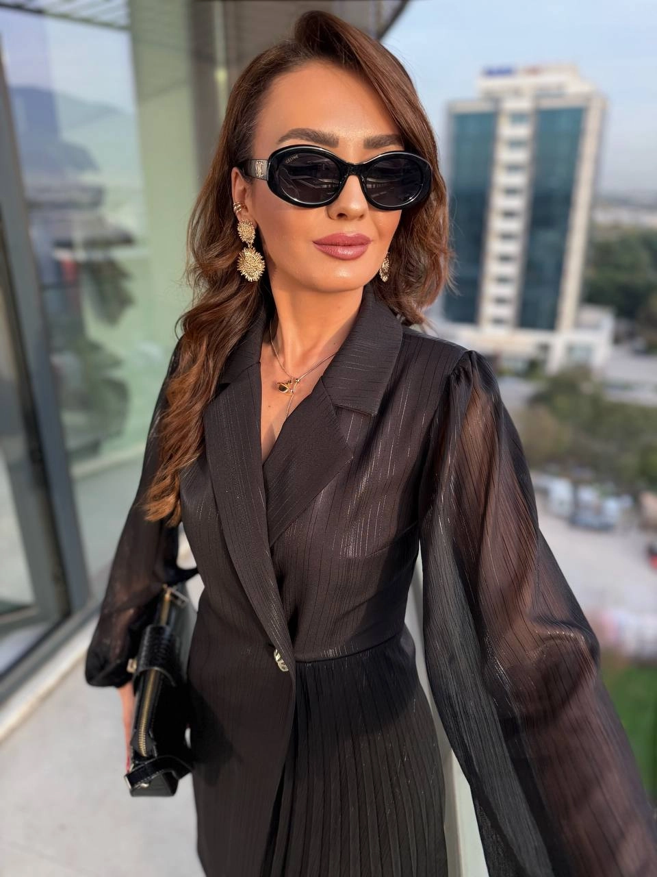 Tasarım%20Siyah%20Işıltı%20Geçişli%20Pilise%20Detaylı%20Lüks%20Kalite%20Elbise