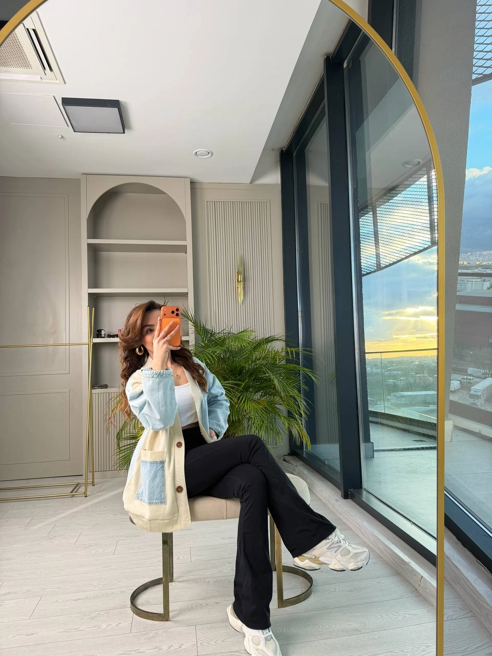 Garnili%20Jean%20Triko%20Detaylı%20Hırka