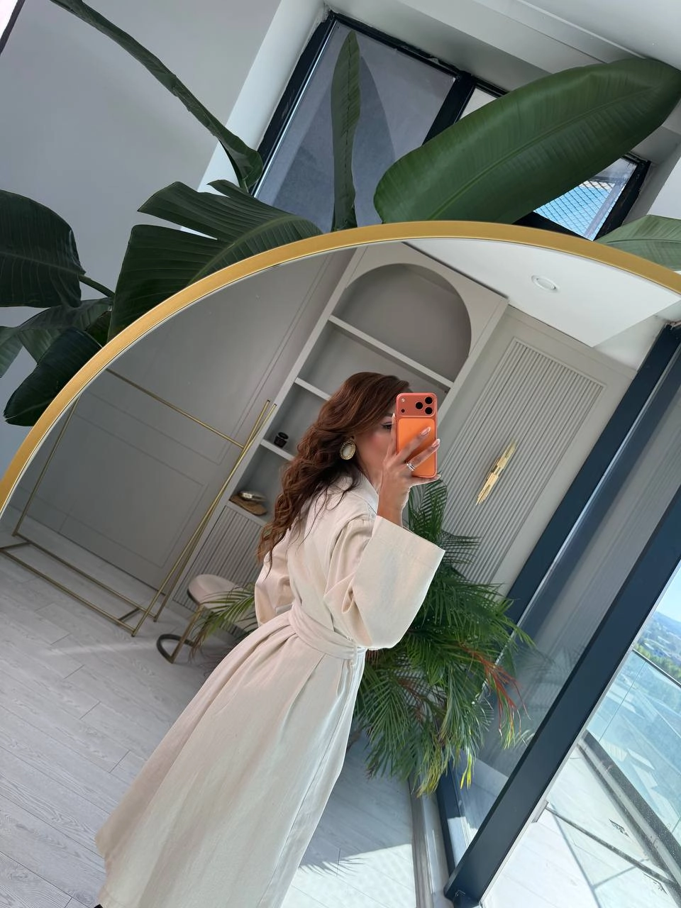Natural%20Taş%20Rengi%20Dantel%20Detaylı%20Yarım%20Astarlı%20Gabardin%20Trençkot