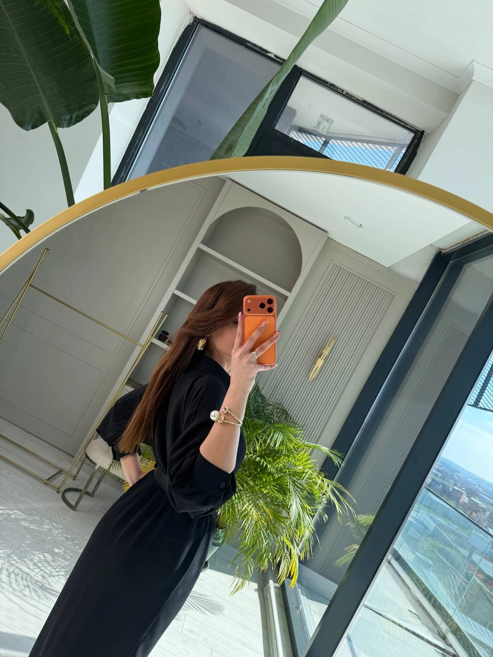 Siyah%20Kemerli%20Etek%20Kısmı%20Anvelop%20Tensel%20Kumaş%20Elbise