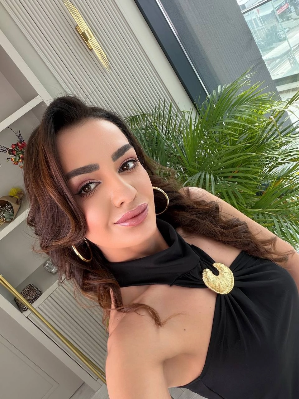 Siyah%20Boyun%20Detaylı%20Likralı%20Tok%20Candy%20Kumaş%20Elbise