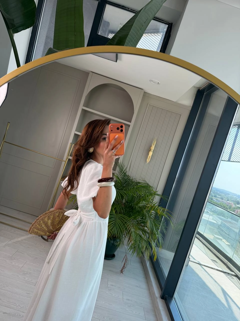 Beyaz%20Astarlı%20Bel%20Bağlamalı%20Keten%20Elbise