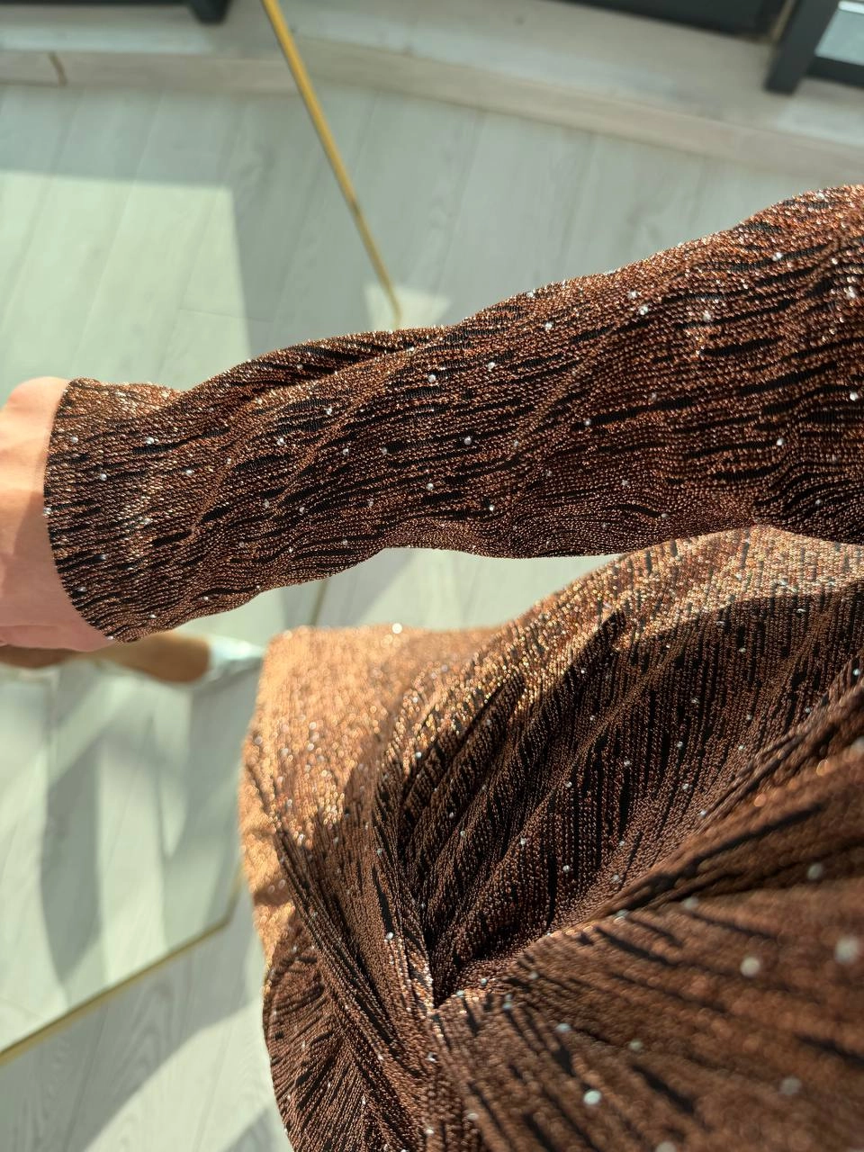 Bakır%20Minimal%20Taşlı%20Lüks%20Kalite%20Likralı%20Elbise