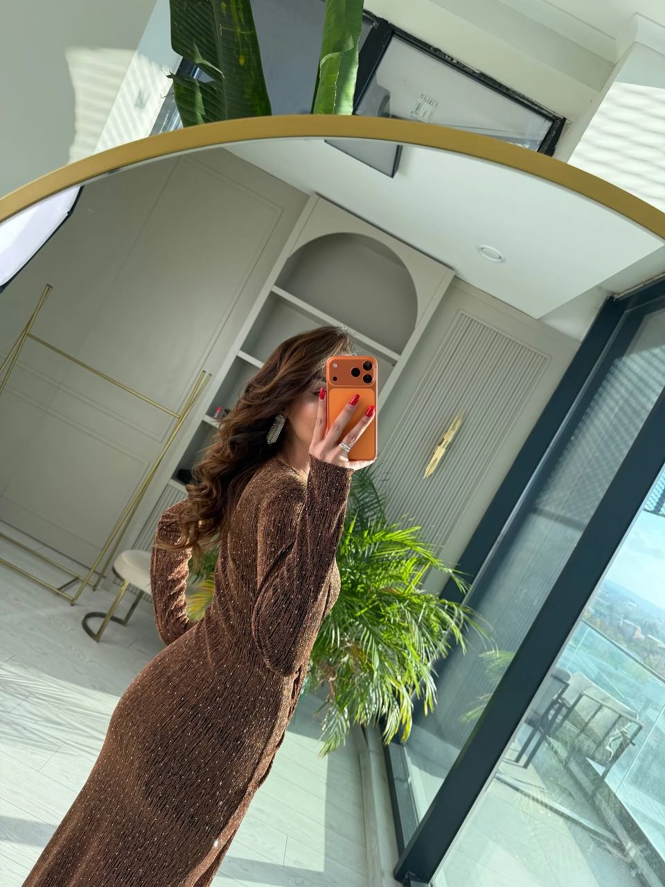 Bakır%20Minimal%20Taşlı%20Lüks%20Kalite%20Likralı%20Elbise