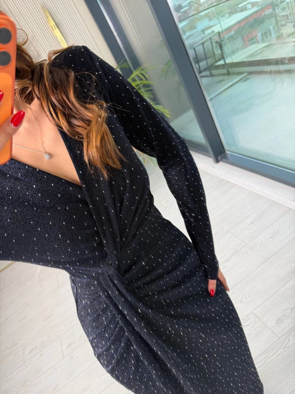 Lacivert%20Minimal%20Taşlı%20Lüks%20Kalite%20Likralı%20Elbise