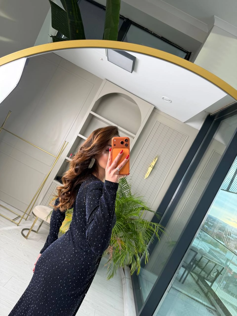 Lacivert%20Minimal%20Taşlı%20Lüks%20Kalite%20Likralı%20Elbise