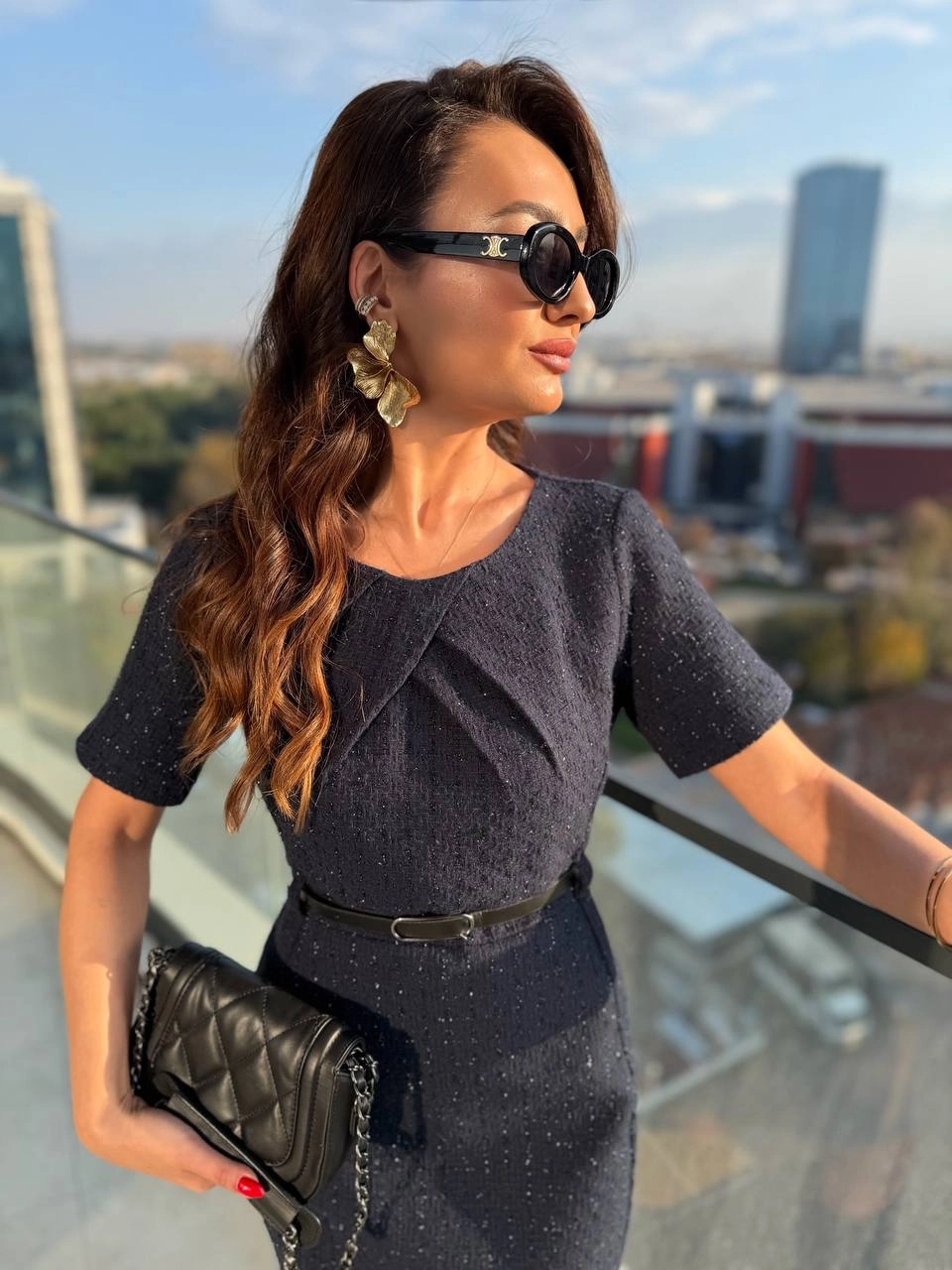 Lacivert%20Kemerli%20Lüks%20Kalite%20Tuvid%20Elbise