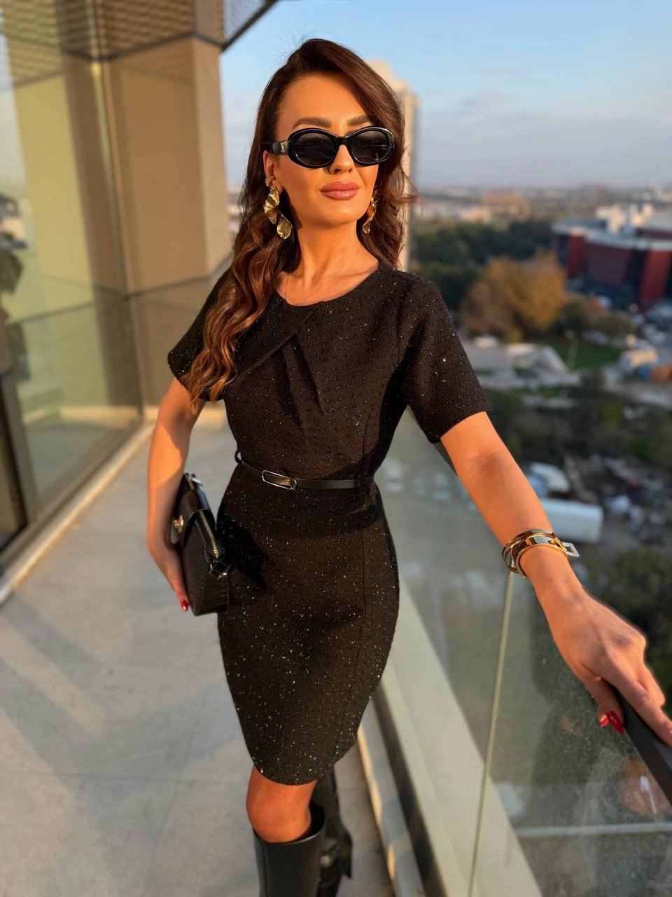 Siyah%20Kemerli%20Lüks%20Kalite%20Tuvid%20Elbise