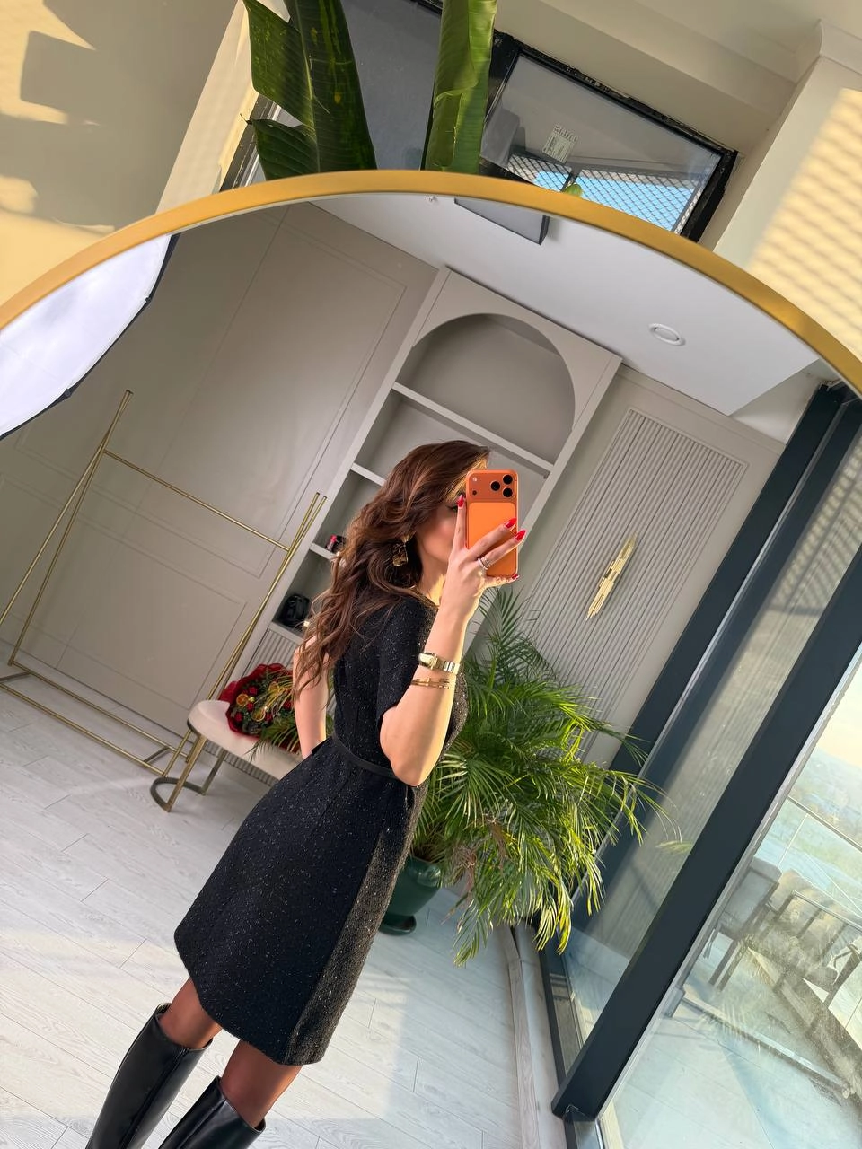 Siyah%20Kemerli%20Lüks%20Kalite%20Tuvid%20Elbise