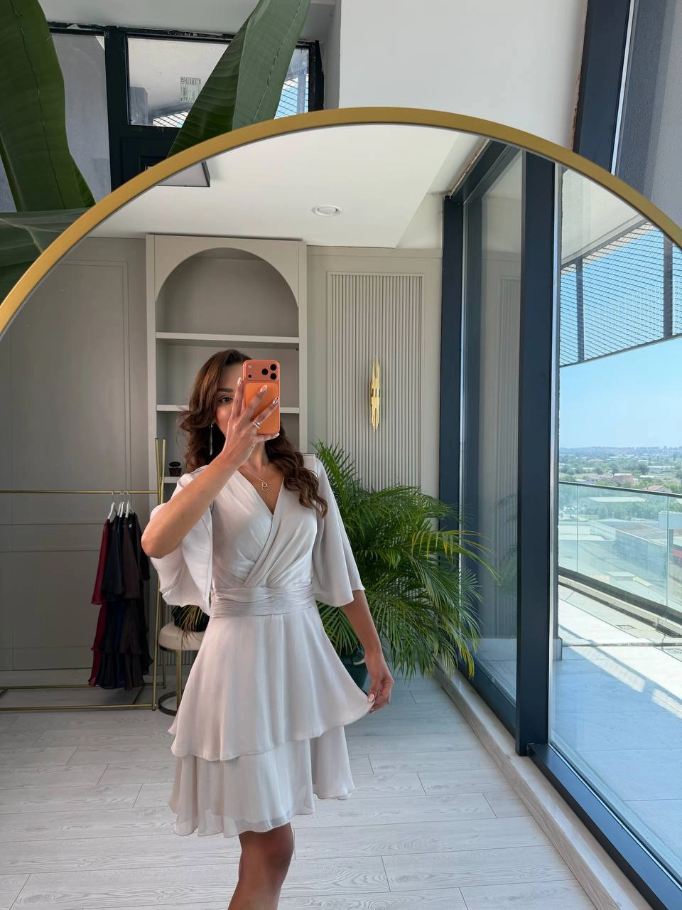 Vizon%20Lüks%20Kristal%20Organze%20Kumaş%20Astarlı%20Elbise