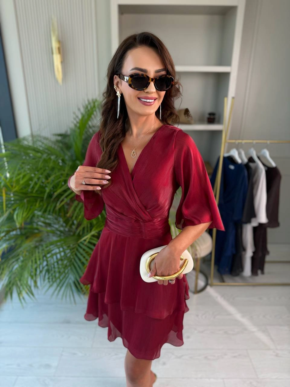 Bordo%20Lüks%20Kristal%20Organze%20Kumaş%20Astarlı%20Elbise