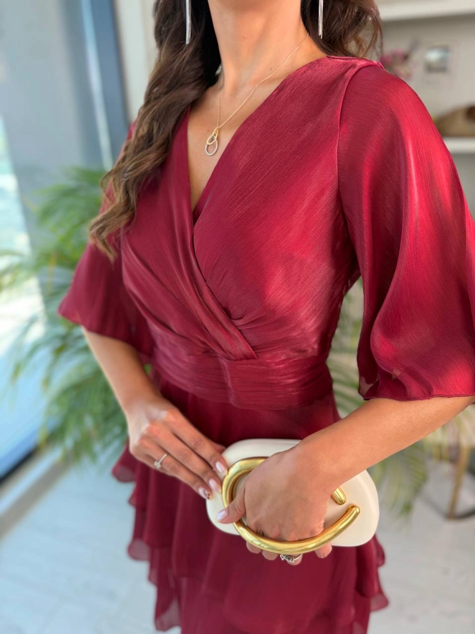 Bordo%20Lüks%20Kristal%20Organze%20Kumaş%20Astarlı%20Elbise