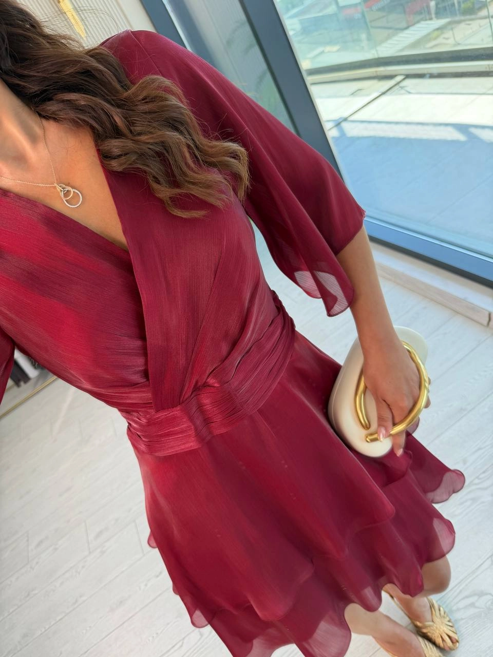 Bordo%20Lüks%20Kristal%20Organze%20Kumaş%20Astarlı%20Elbise