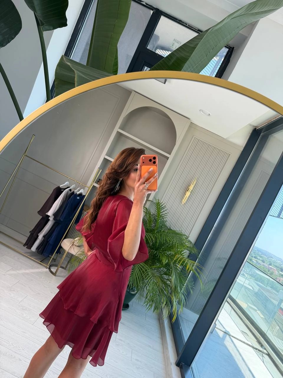 Bordo%20Lüks%20Kristal%20Organze%20Kumaş%20Astarlı%20Elbise
