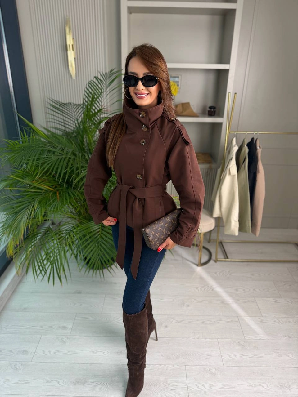 Kahverengi%20Full%20Astarlı%20Zara%20Model%20Trençkot