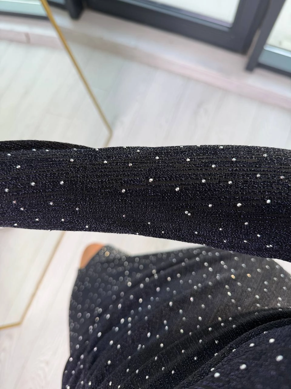 Taş%20Detaylı%20Likralı%20Astarlı%20Kalem%20Elbise