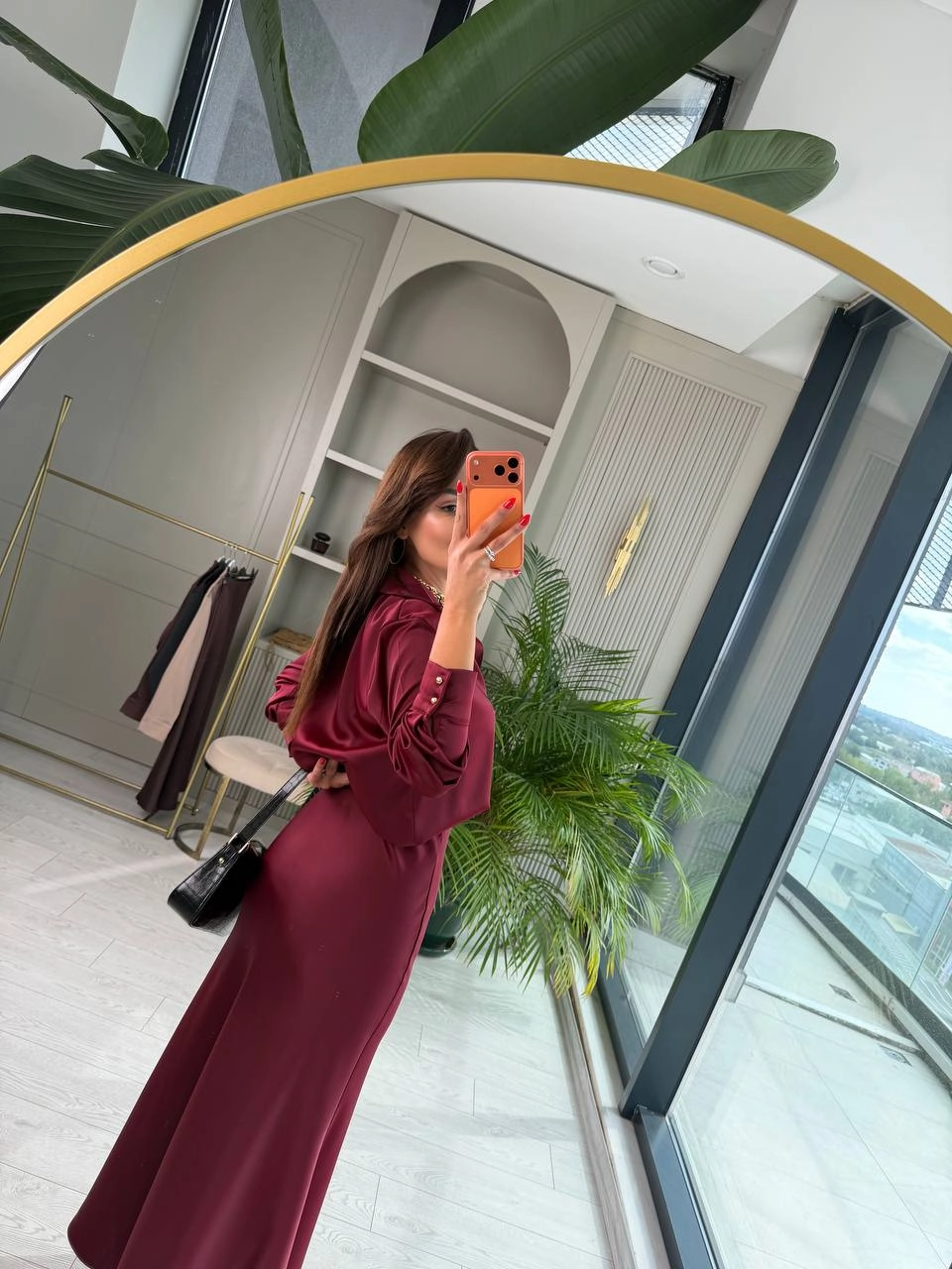 Bordo%20Zara%20Tok%20Saten%20Beli%20Lastikli%20Etek