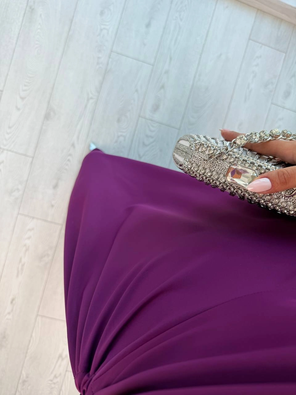 Mor%20Bel%20Pencereli%20Dubai%20Saten%20Kumaş%20Elbise